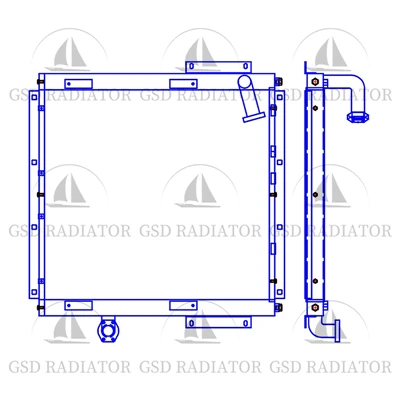 Dh 370-7 dh 420-7 Solar 340LC-V 420LC-V Oil Cooler 13F 52000 13 F52000A 13F52000B għal Doosan Excavator